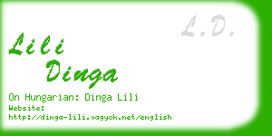 lili dinga business card